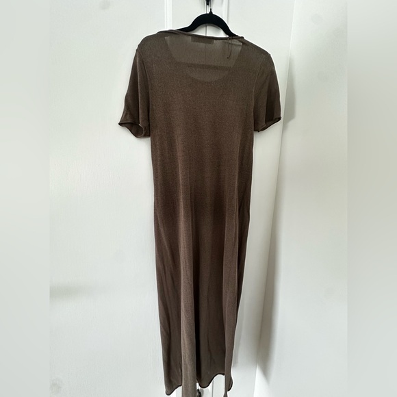 Zara Mushroom Brown Maxi Dress - Picture 2 of 5